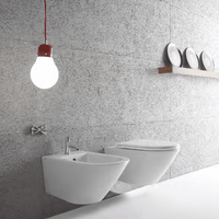 FORTY3 Senzabrida Wall-Hung Toilet Pan & Soft Close Seat Kit - COLOUR