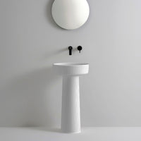 UNITED PRODUCTS Flute Pedestal Basin by: Adam Goodrum Studio | The Source - Bath • Kitchen • Homewares