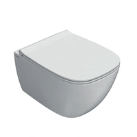 GENESIS Senzabrida Compact Wall-Hung Toilet Pan & Soft Close Seat Kit - WHITE