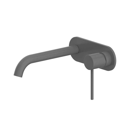 Greens Gisele Wall Basin Mixer with Plate Gun Metal