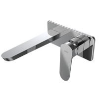 Parisi Loom Wall Mixer with 180mm Spout on Plate - Chrome