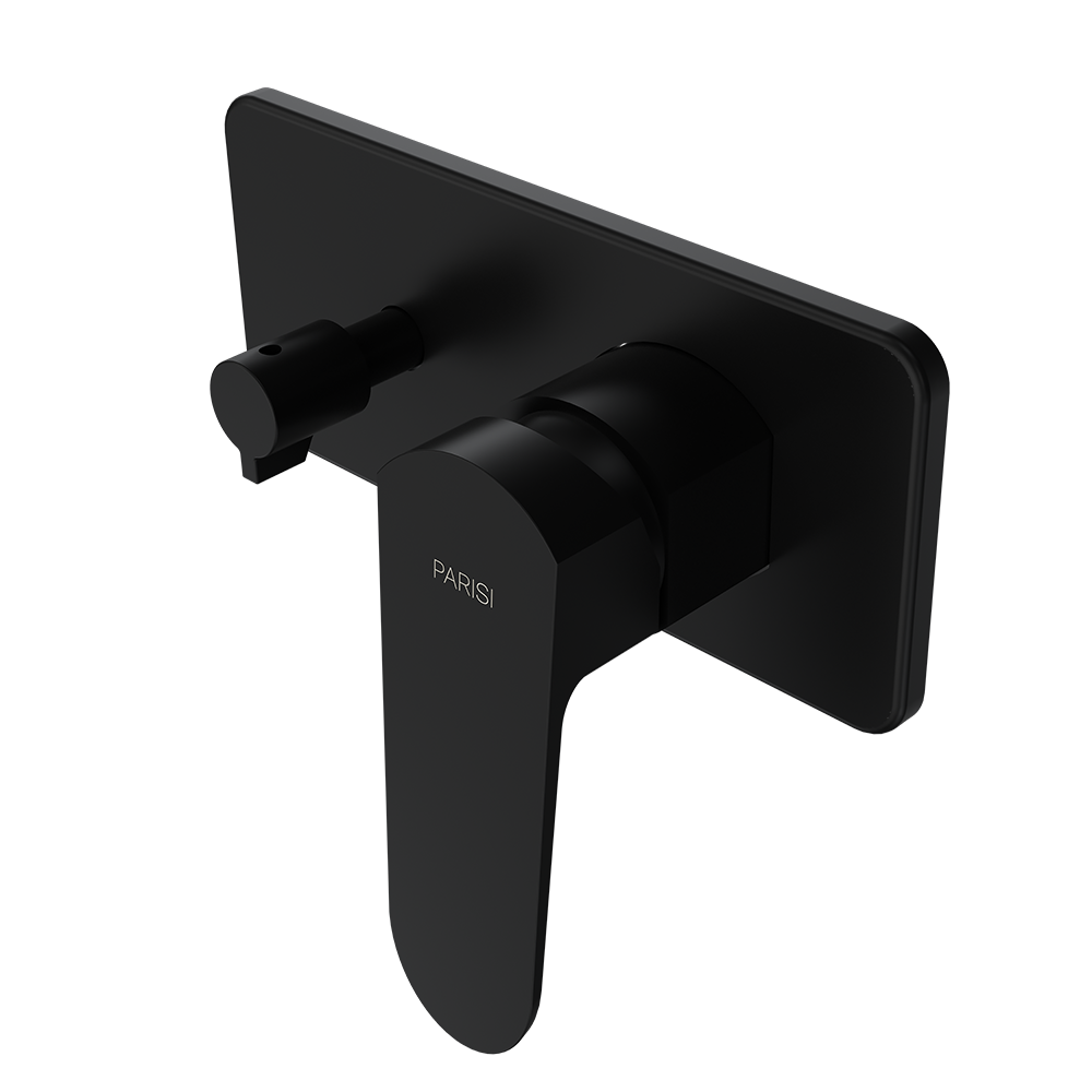 Parisi Loom Wall Mixer with 2-Way Diverter - Matte Black