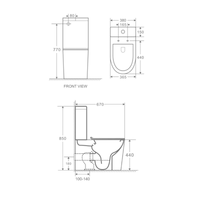 Gareth Ashton Park Avenue Universal Rimless Wall Faced Toilet Suite