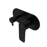 Parisi Slim II Wall Mixer with 2-Way Diverter - Matte Black