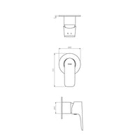 Parisi Slim II Wall Mixer - Brushed Nickel