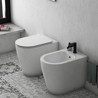 MODE Senzabrida Floor Mounted Toilet Pan & Soft Close Seat Kit - MATT WHITE