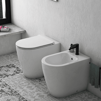 MODE Senzabrida Floor Mounted Toilet Pan & Soft Close Seat Kit - WHITE