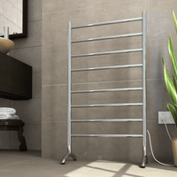 Thermorail FS66E Freestanding Straight/Round 100 Watt Heated Towel Rail