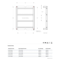 Avenir Abask Heated Towel Ladder - 55x75cm