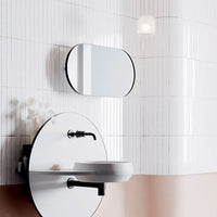 Ex.t Arco Oval Horizontal Mirror Black