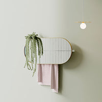 Ex.t Arco Oval Horizontal Mirror Brass