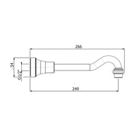 Armando Vicario Provincial Basin Spout - Chrome