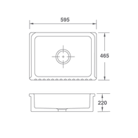 Shaws Bowland 600 Fireclay Butler Sink