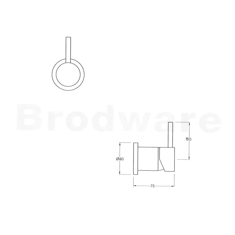 Brodware City Stik Wall Mixer - Chrome