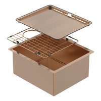 Abey Piazza Square Bowl Artisan Copper