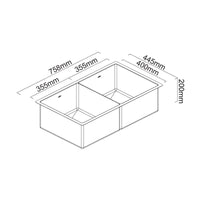 Abey Piazza CR340D Inset or Undermount Sink