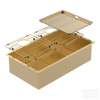 Abey Piazza Double Square Bowl Eureka Gold