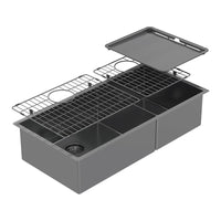 Abey Piazza One & 3-4 Square Bowl Black Pearl