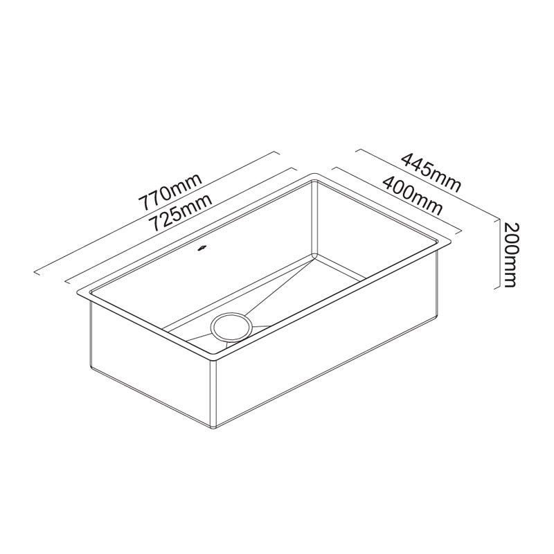 Abey Piazza CR720 Inset or Undermount Sink