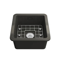 Turner Hastings Cuisine 46x46 Inset - Undermount Fine Fireclay Sink - Matte Black