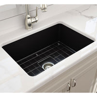 Turner Hastings Cuisine 68 x 48 Inset - Undermount Fine Fireclay Sink - Matte Black