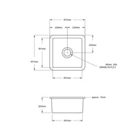 Turner Hastings Cuisine 46 x 46 Inset / Undermount Fine Fireclay Sink