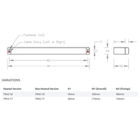 Avenir Curv Heated Towel Rail - 77cm