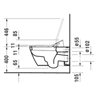 Duravit Starck 2 SensoWash Slim Wall Mount Toilet