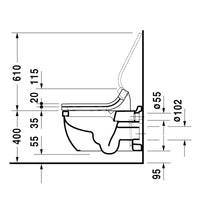 Duravit Starck 3 SensoWash Slim Wall Mount Toilet