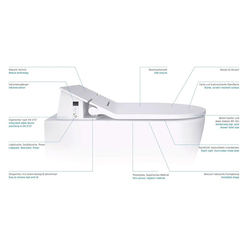 Duravit Starck 3 SensoWash Slim Wall Mount Toilet