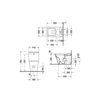 OLD STOCK Duravit P3 Comfort BTW Toilet Suite