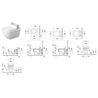 Duravit Starck 3 SensoWash E Wall Hung Toilet