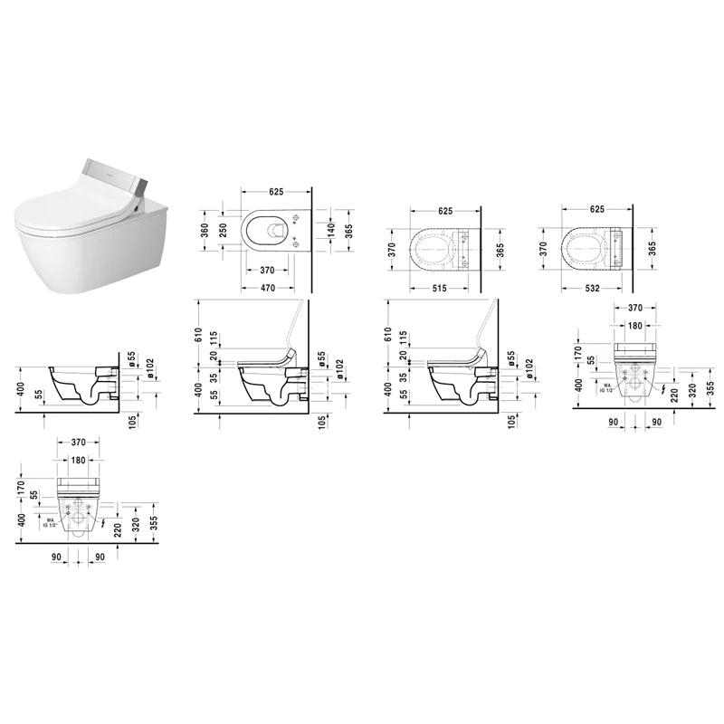 Duravit Darling New SensoWash E Wall Hung Toilet The Source