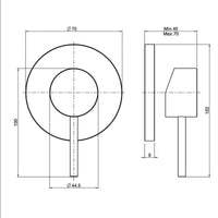FIMA Spillo Up Shower Mixer 70mm - Brushed Nickel