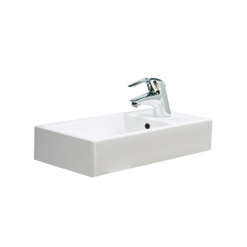 Argent Mode 460 Small Wash Basin with 1 Tap Hole - Gloss White