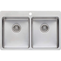 OLIVERI Sonetto Double Bowl Topmount Sink | The Source - Bath • Kitchen • Homewares