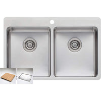 OLIVERI Sonetto Double Bowl Topmount Sink | The Source - Bath • Kitchen • Homewares