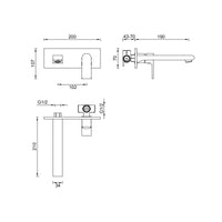 Gareth Ashton Park Avenue Wall Basin Set - Chrome