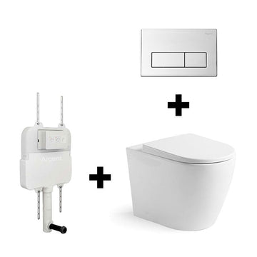 Argent Vista HygienicFlush Wall Faced S&P Trap Toilet Package