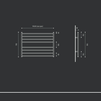 Hydrotherm H2 600 Heated Towel Rail - Chrome