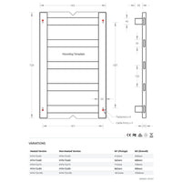 Avenir Hybrid Heated Towel Ladder - 72x90cm