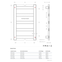 Avenir Hybrid Heated Towel Ladder - 72x75cm