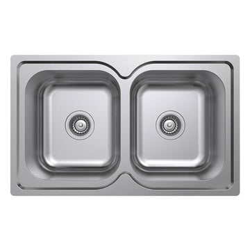Argent Format 780 Double Sink - No Tap Hole