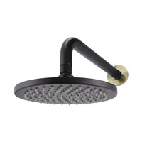 Meir Round Wall Shower 200mm Rose, 300mm Curved Arm