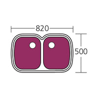 Oliveri Monet Double Bowls Undermount Sink MO70U
