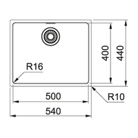 Franke Maris MRX 210-50 - Single Bowl - 3 Way Install - Stainless Steel