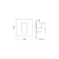 Newform Ergo Q Wall Diverter Mixer Colour - Chrome