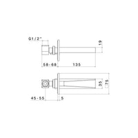 Newform Ergo Q Wall Spout