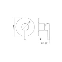 Newform Ergo Wall Mixer Colour - Chrome