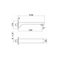 Newform Ergo Wall Spout 228mm